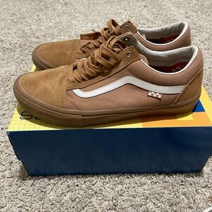 Vans Tan and White Sneakers